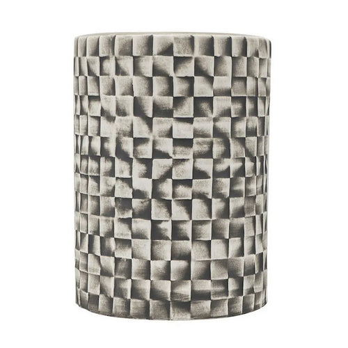 Table d'appoint 45 cm, Céramique, Cylindrique, Géométrie texturée