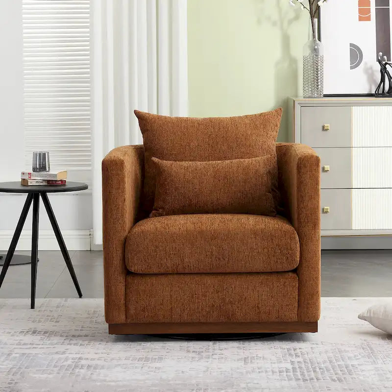 Fauteuil pivotant avec base métallique robuste et design ergonomique