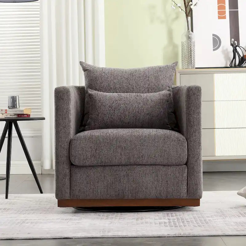 Fauteuil pivotant avec base métallique robuste et design ergonomique