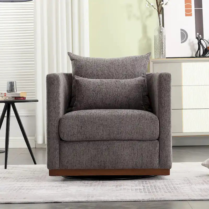 Fauteuil pivotant avec base métallique robuste et design ergonomique