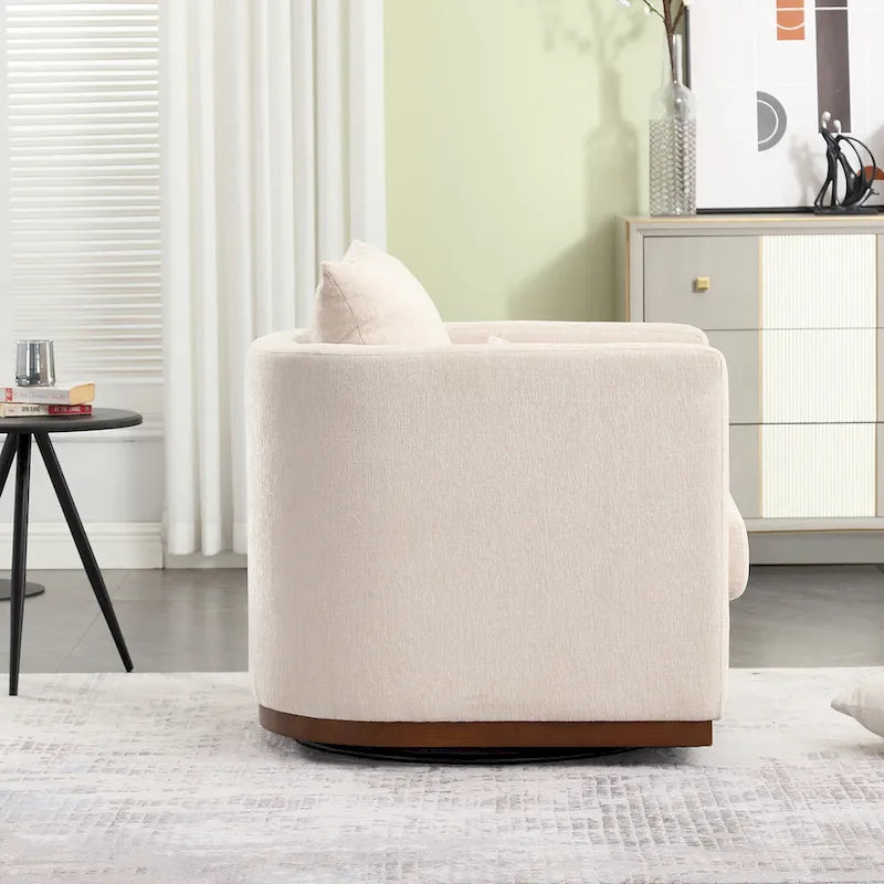 Fauteuil pivotant avec base métallique robuste et design ergonomique