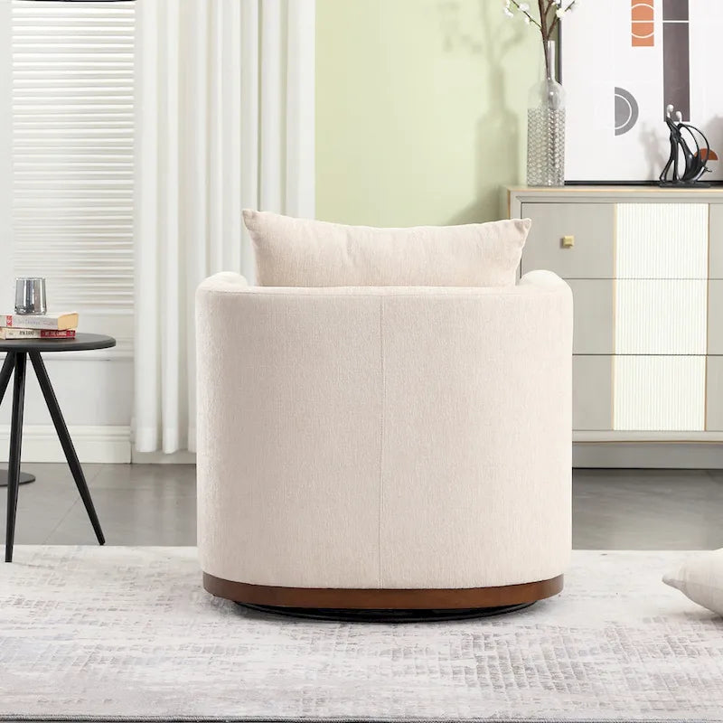 Fauteuil pivotant avec base métallique robuste et design ergonomique
