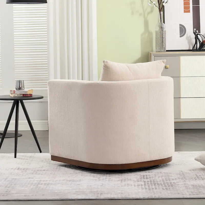 Fauteuil pivotant avec base métallique robuste et design ergonomique