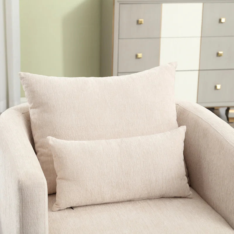 Fauteuil pivotant avec base métallique robuste et design ergonomique