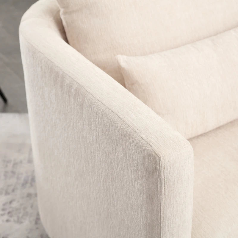 Fauteuil pivotant avec base métallique robuste et design ergonomique