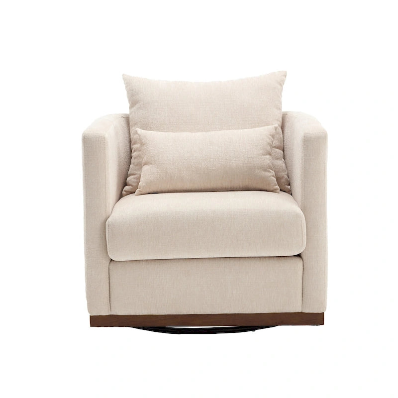 Fauteuil pivotant avec base métallique robuste et design ergonomique