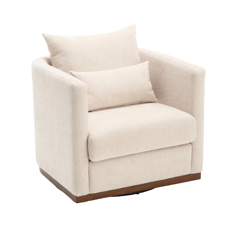 Fauteuil pivotant avec base métallique robuste et design ergonomique