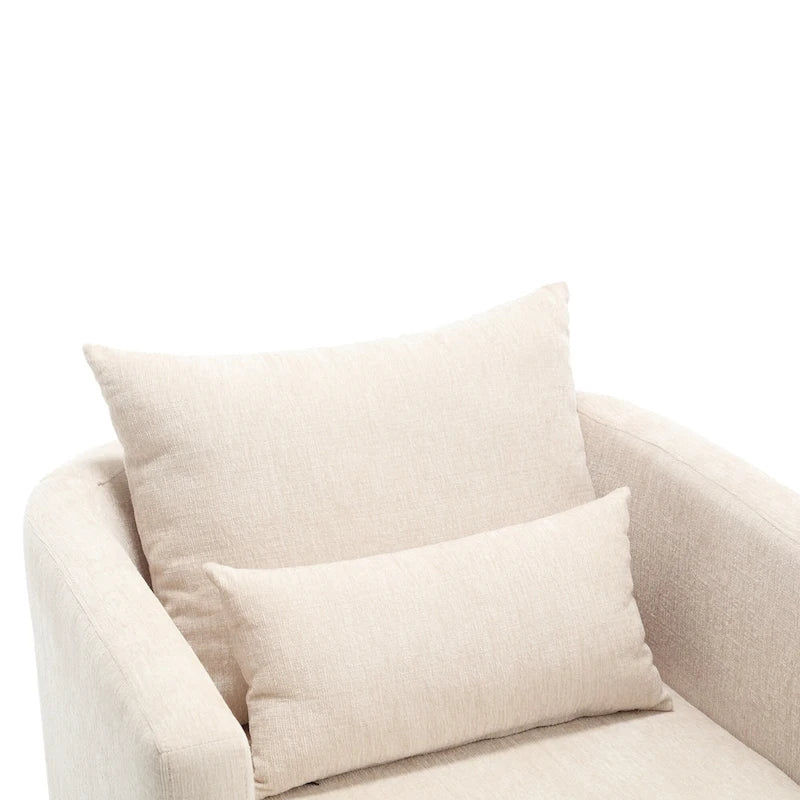 Fauteuil pivotant avec base métallique robuste et design ergonomique