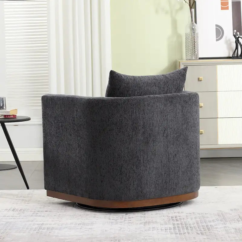 Fauteuil pivotant avec base métallique robuste et design ergonomique