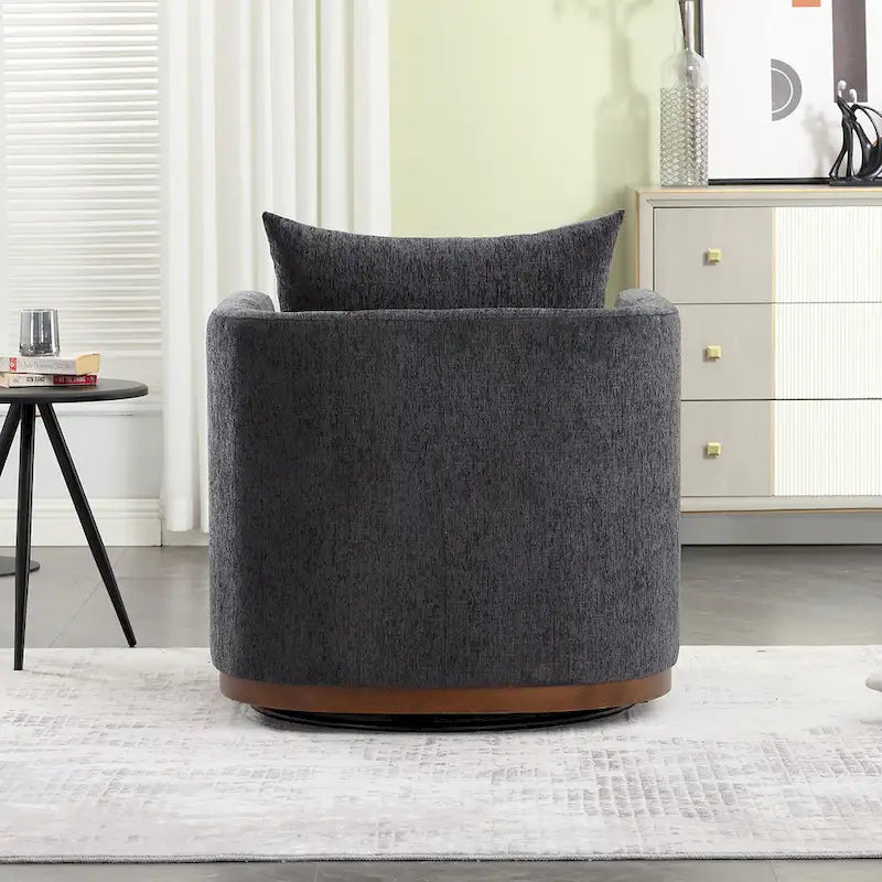 Fauteuil pivotant avec base métallique robuste et design ergonomique