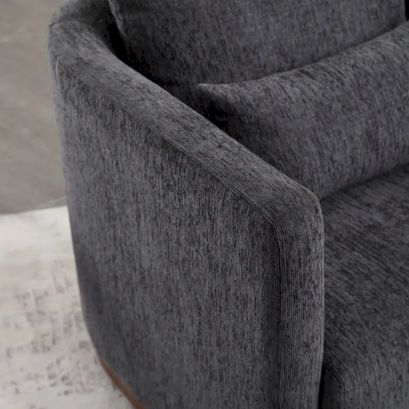 Fauteuil pivotant avec base métallique robuste et design ergonomique