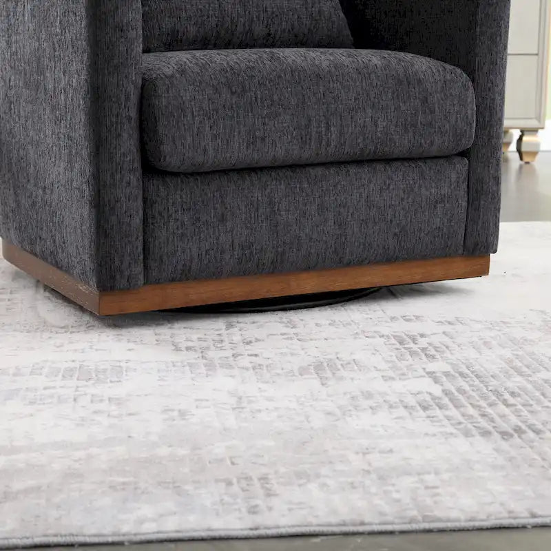 Fauteuil pivotant avec base métallique robuste et design ergonomique