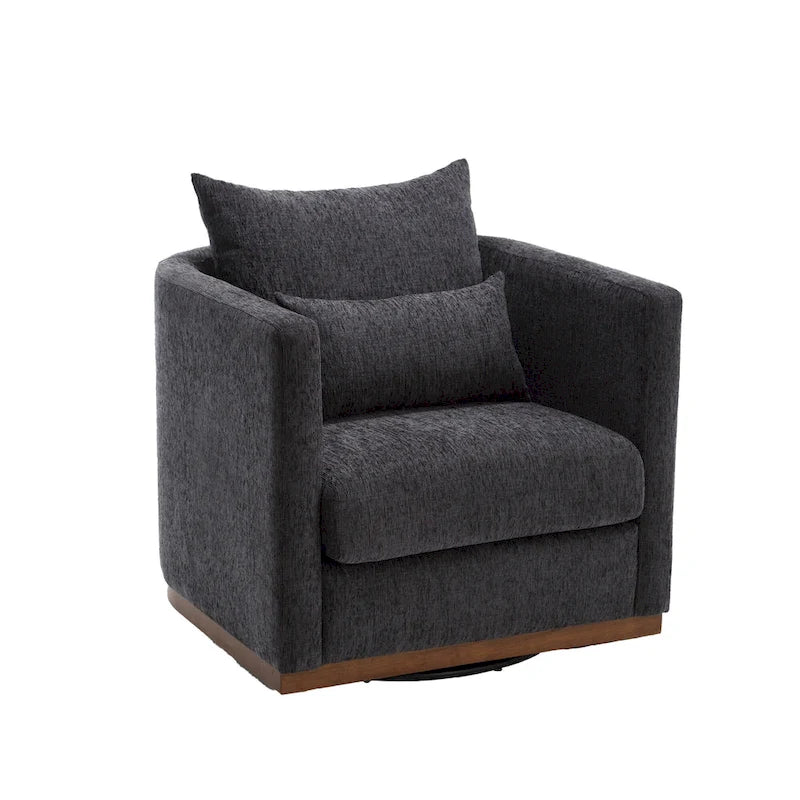 Fauteuil pivotant avec base métallique robuste et design ergonomique