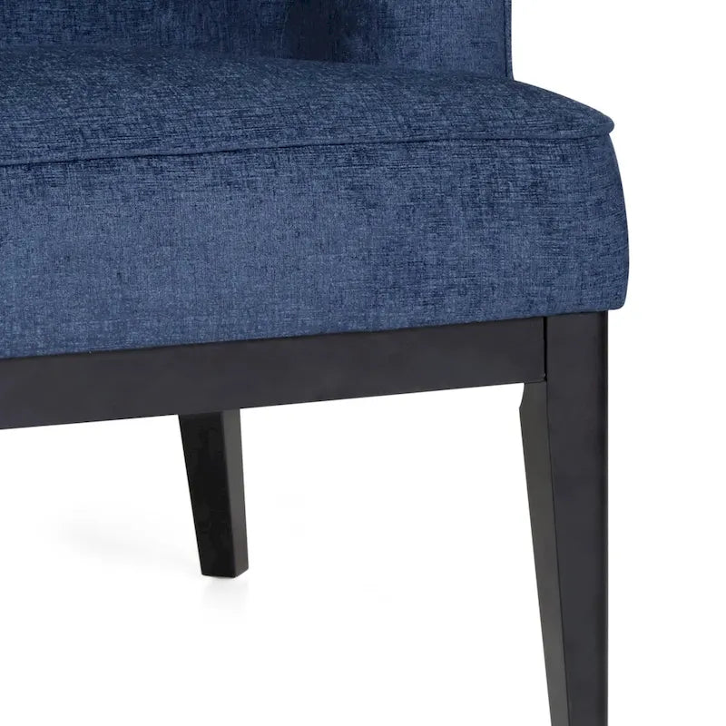 Fauteuils d'appoint capitonnés en tissu ou en similicuir (Lot de 2)