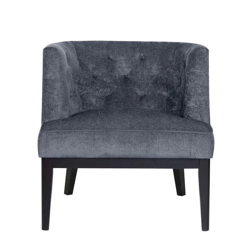 Fauteuils d'appoint capitonnés en tissu ou en similicuir (Lot de 2)