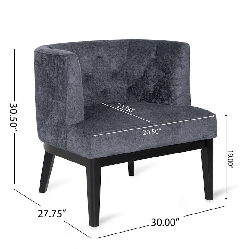 Fauteuils d'appoint capitonnés en tissu ou en similicuir (Lot de 2)