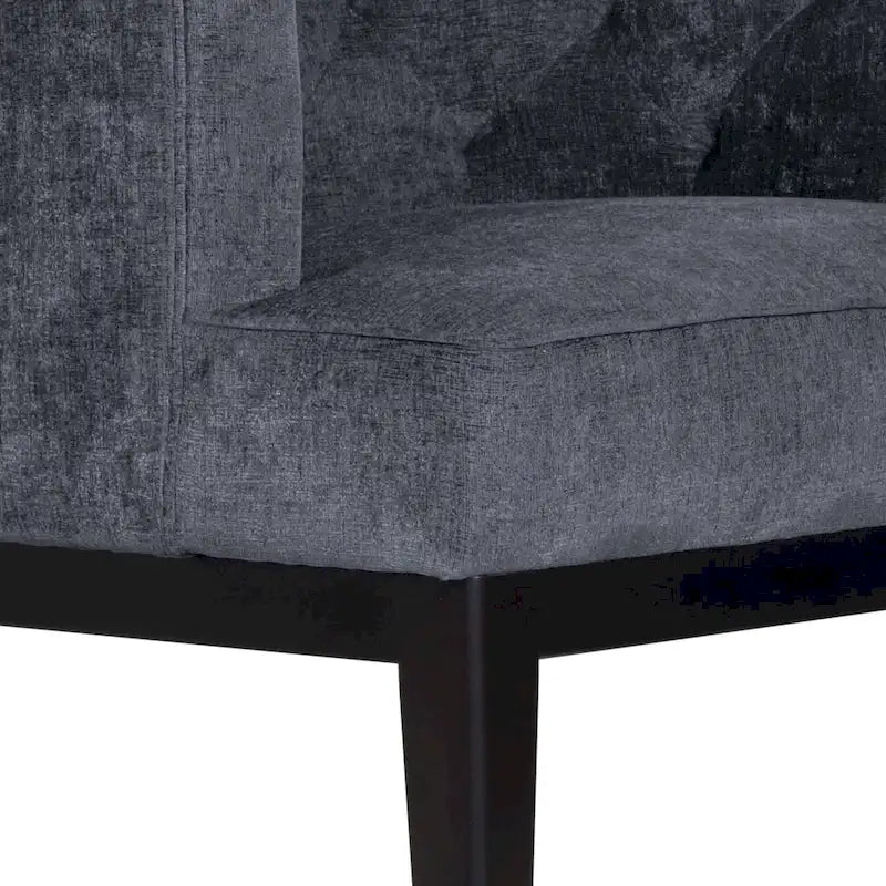 Fauteuils d'appoint capitonnés en tissu ou en similicuir (Lot de 2)