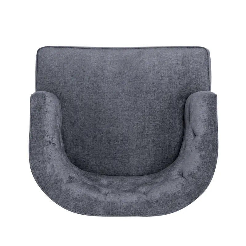 Fauteuils d'appoint capitonnés en tissu ou en similicuir (Lot de 2)