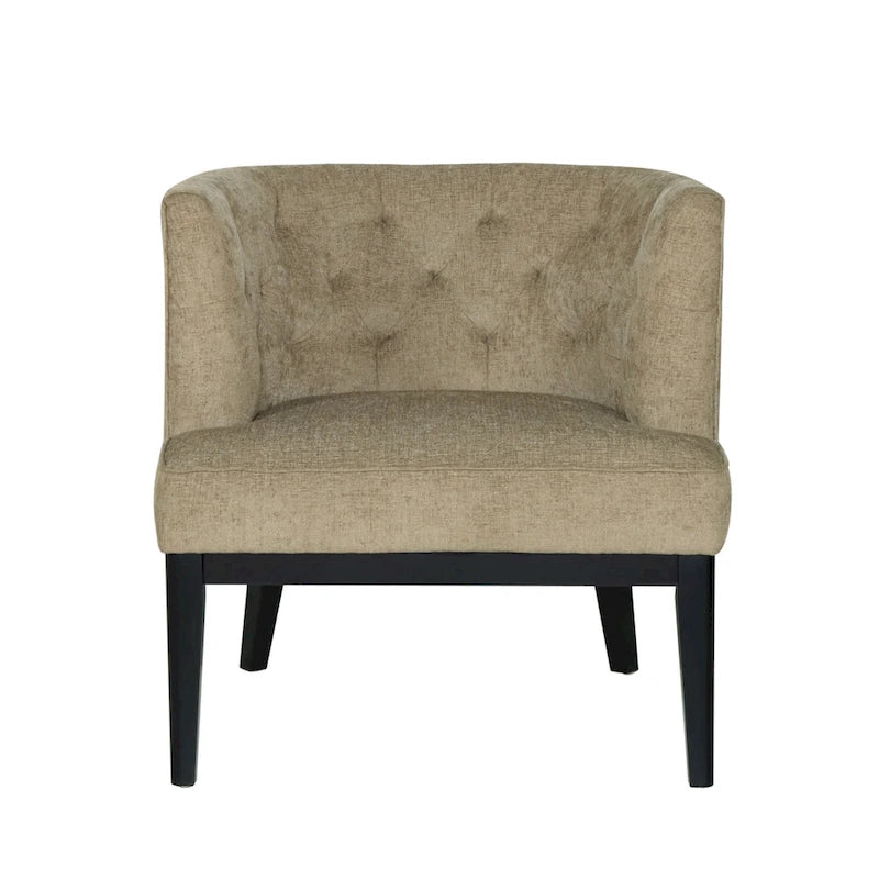 Fauteuils d'appoint capitonnés en tissu ou en similicuir (Lot de 2)