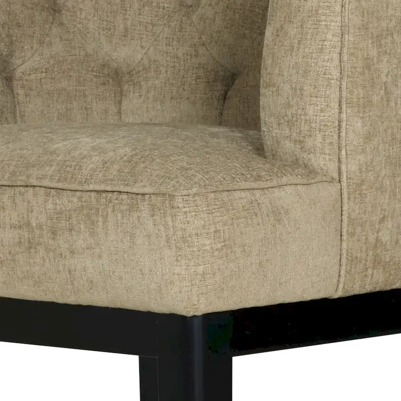 Fauteuils d'appoint capitonnés en tissu ou en similicuir (Lot de 2)