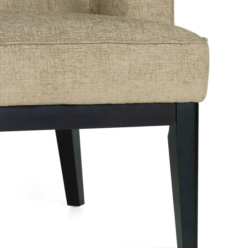 Fauteuils d'appoint capitonnés en tissu ou en similicuir (Lot de 2)
