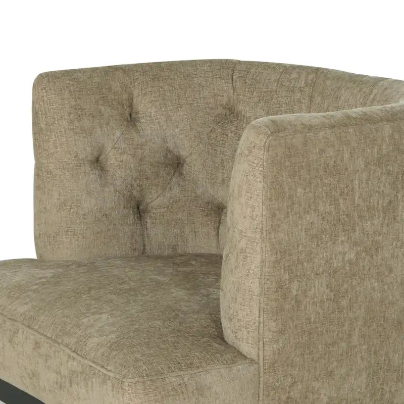 Fauteuils d'appoint capitonnés en tissu ou en similicuir (Lot de 2)