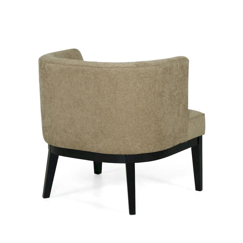 Fauteuils d'appoint capitonnés en tissu ou en similicuir (Lot de 2)