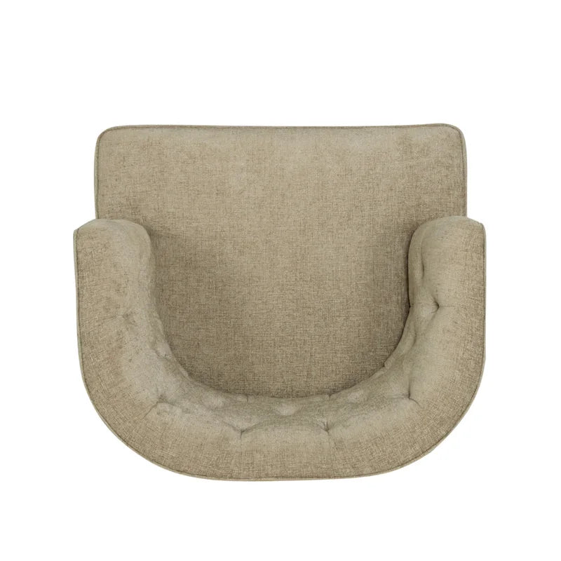 Fauteuils d'appoint capitonnés en tissu ou en similicuir (Lot de 2)