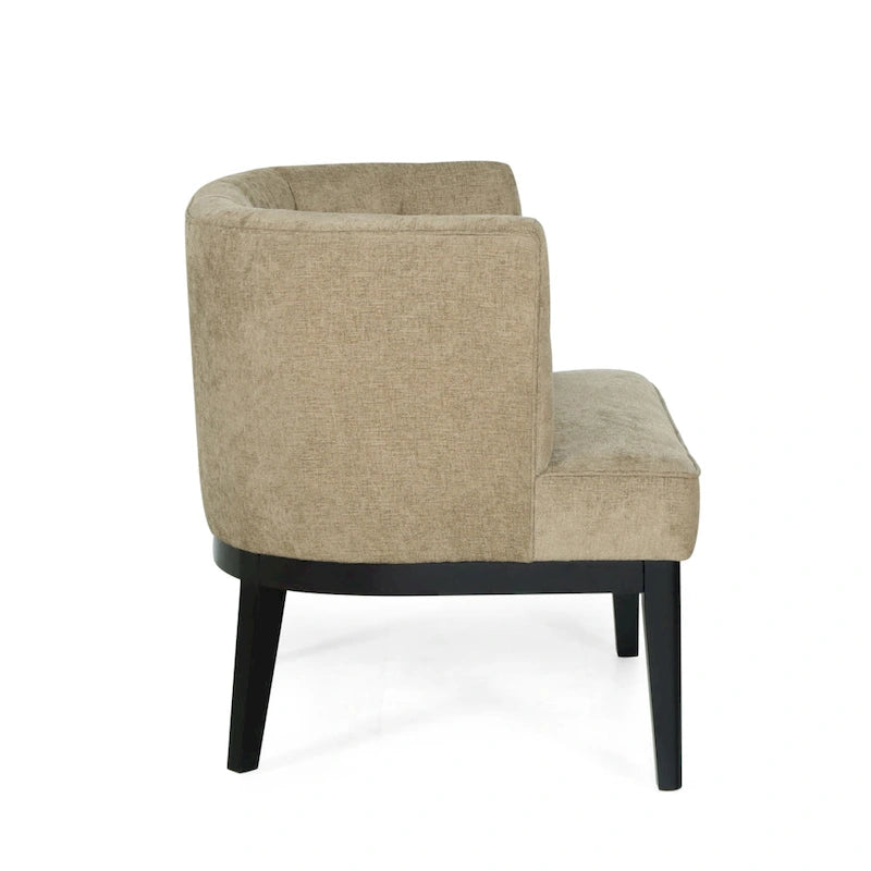 Fauteuils d'appoint capitonnés en tissu ou en similicuir (Lot de 2)