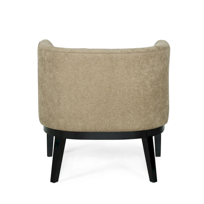 Fauteuils d'appoint capitonnés en tissu ou en similicuir (Lot de 2)