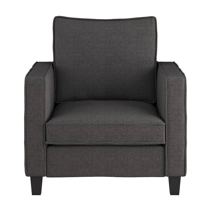 Fauteuil d'appoint 2 pièces avec pouf