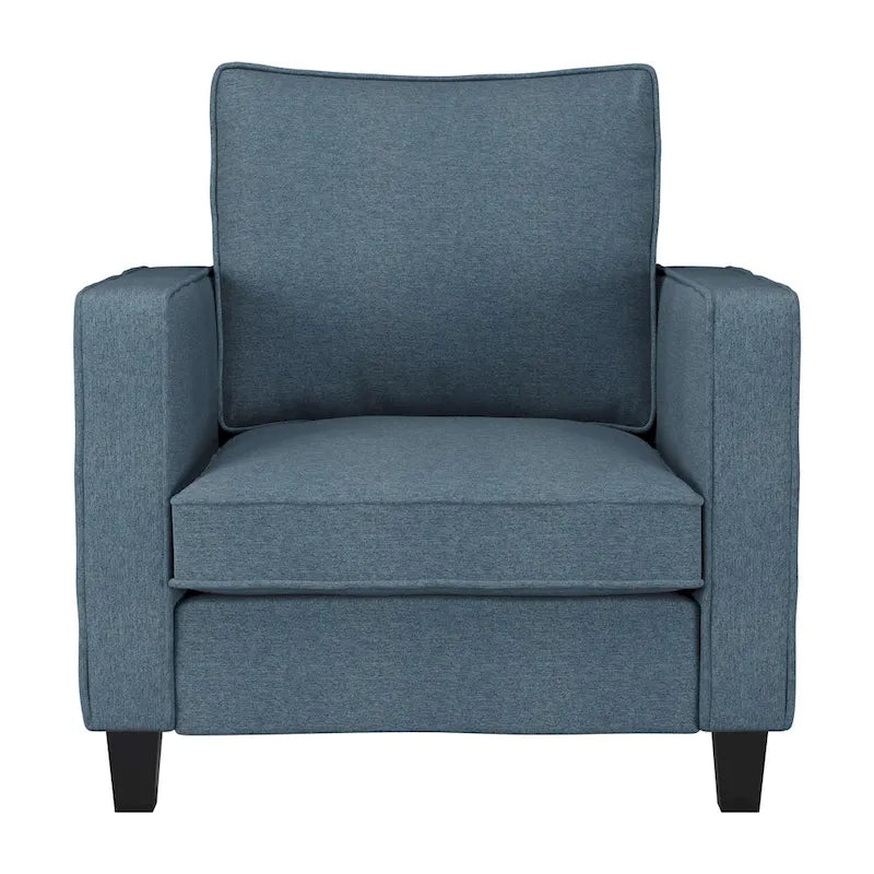 Fauteuil d'appoint 2 pièces avec pouf