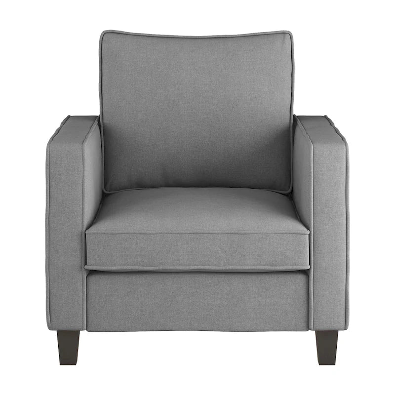 Fauteuil d'appoint 2 pièces avec pouf