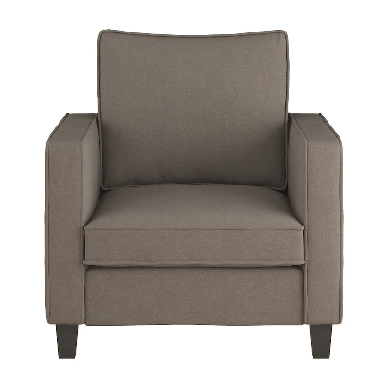 Fauteuil d'appoint 2 pièces avec pouf