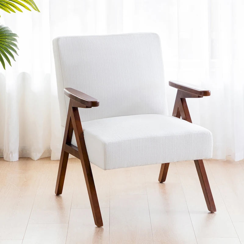 Lot de 2 chaises d'appoint rembourrées pour salon, chambre à coucher