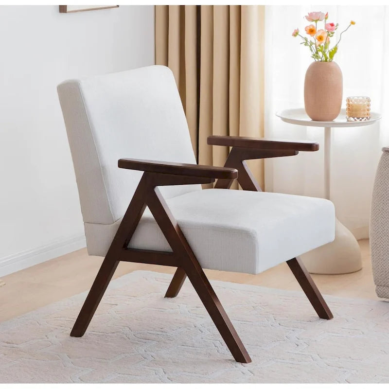 Lot de 2 chaises d'appoint rembourrées pour salon, chambre à coucher