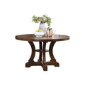 Table à manger ronde rustique sur pied central