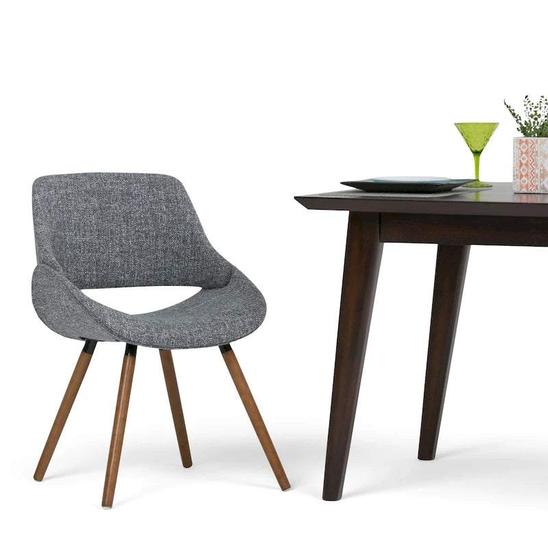 Chaise de salle à manger en bois courbé de style moderne du milieu du siècle