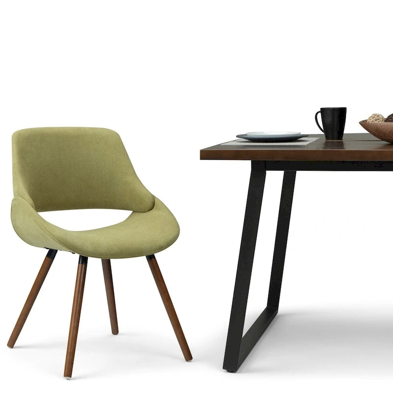Chaise de salle à manger en bois courbé de style moderne du milieu du siècle