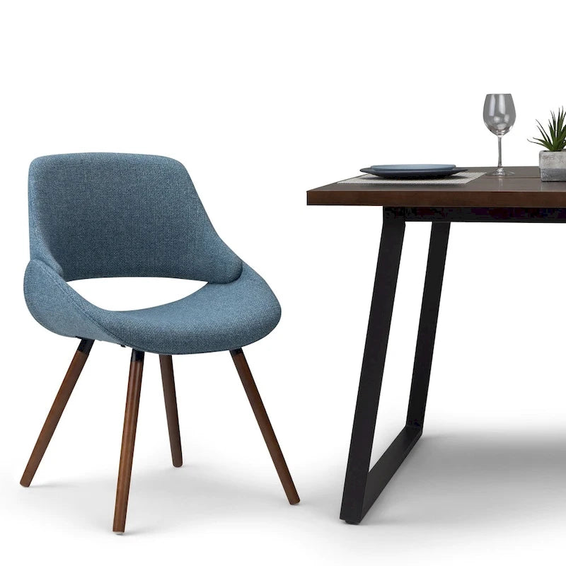 Chaise de salle à manger en bois courbé de style moderne du milieu du siècle