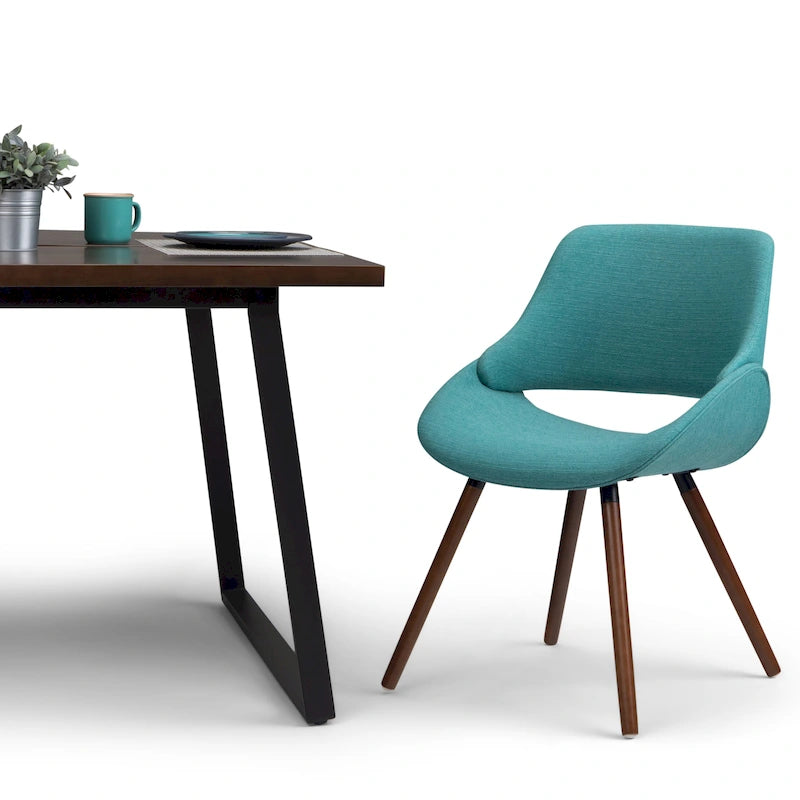 Chaise de salle à manger en bois courbé de style moderne du milieu du siècle