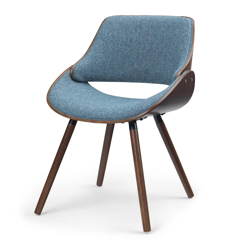 Chaise de salle à manger en bois courbé de style moderne du milieu du siècle