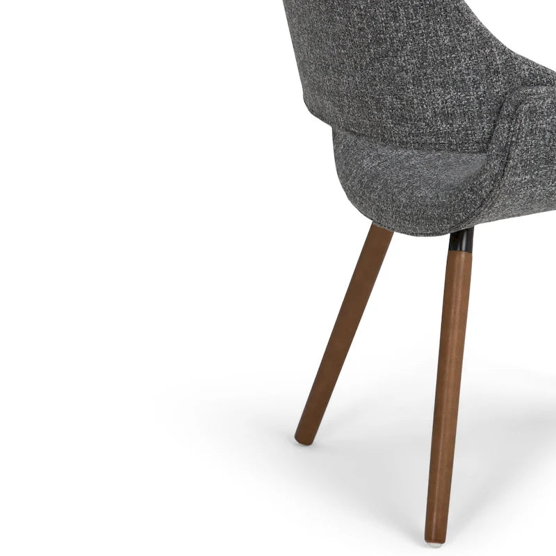 Chaise de salle à manger en bois courbé de style moderne du milieu du siècle