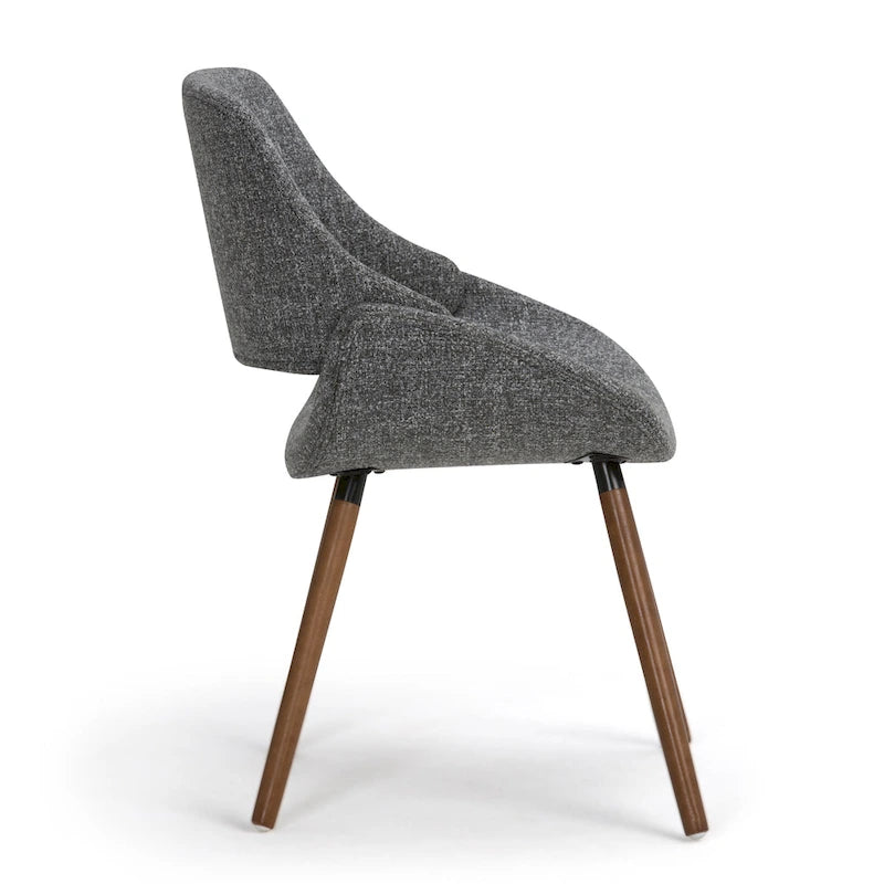 Chaise de salle à manger en bois courbé de style moderne du milieu du siècle