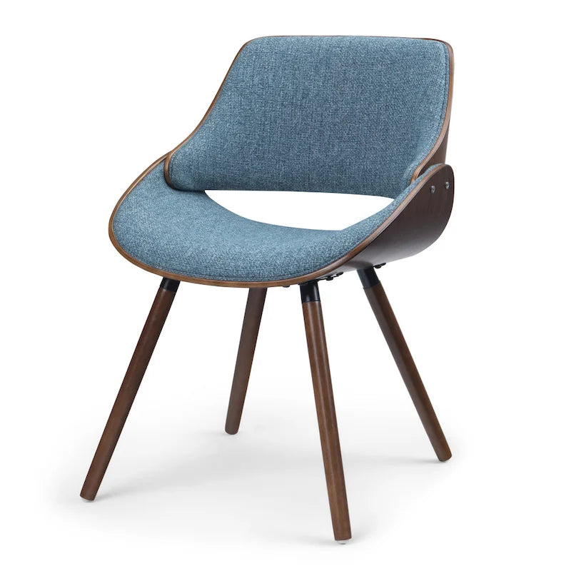 Chaise de salle à manger en bois courbé de style moderne du milieu du siècle