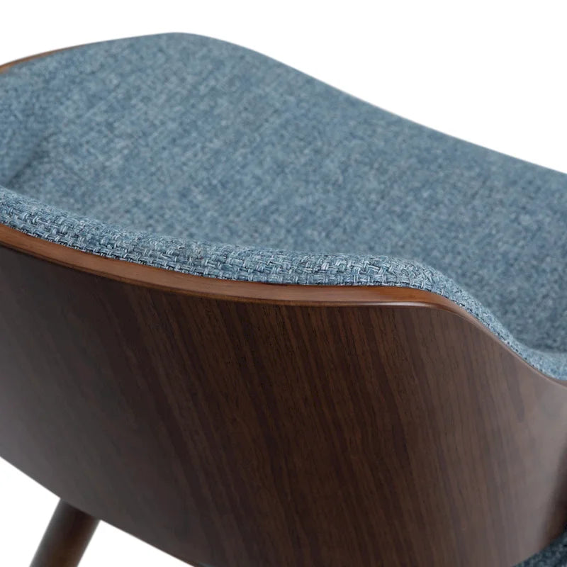 Chaise de salle à manger en bois courbé de style moderne du milieu du siècle