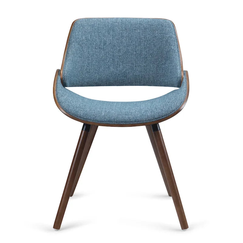 Chaise de salle à manger en bois courbé de style moderne du milieu du siècle