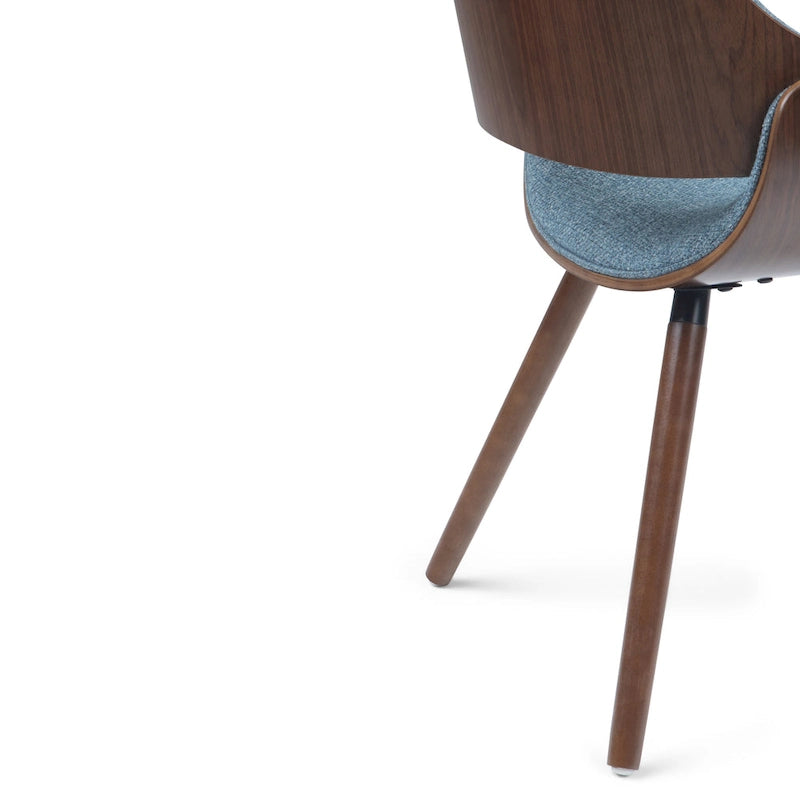 Chaise de salle à manger en bois courbé de style moderne du milieu du siècle