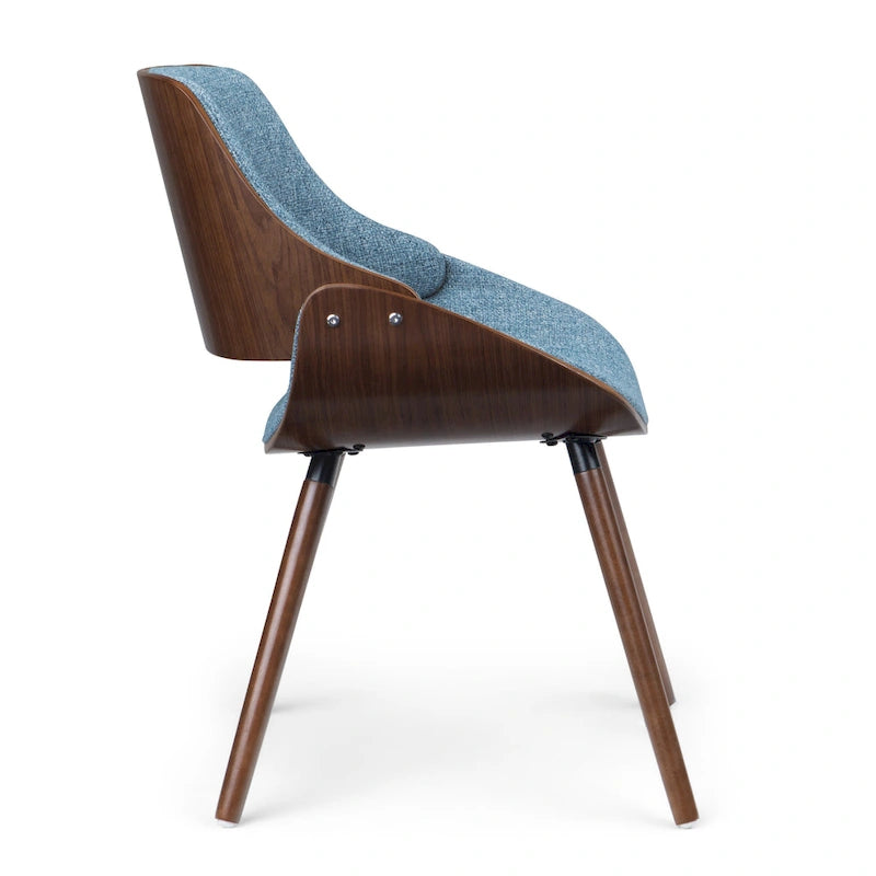 Chaise de salle à manger en bois courbé de style moderne du milieu du siècle
