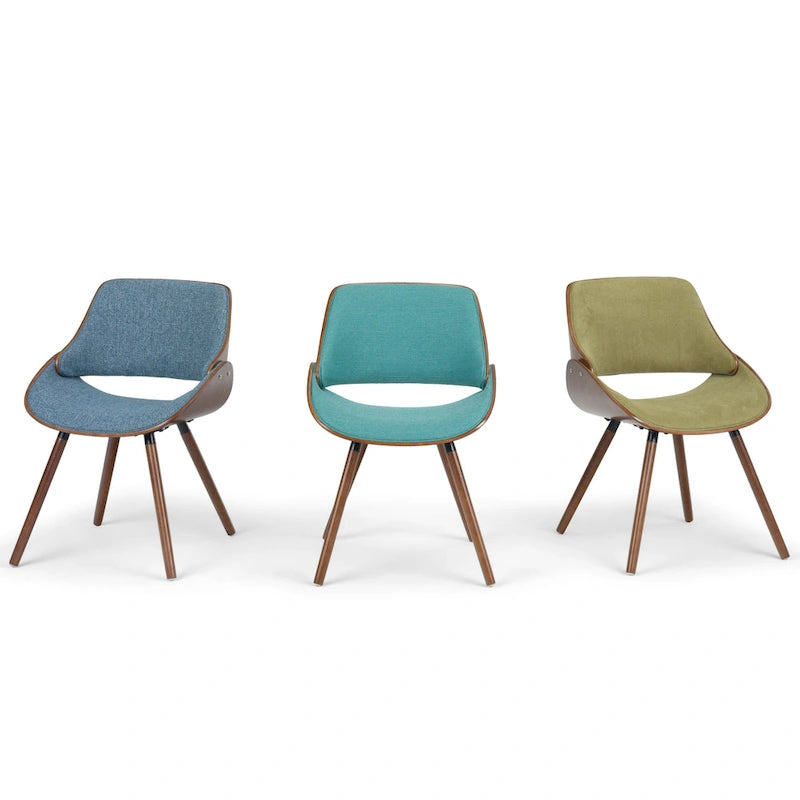 Chaise de salle à manger en bois courbé de style moderne du milieu du siècle